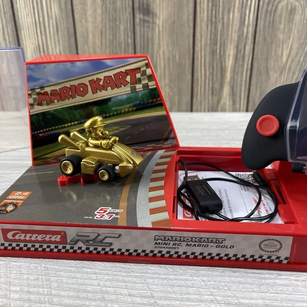 Mario Kart Carrera RC 1 50 Scale Mini Remote Control Car MARIO GOLD CHASE